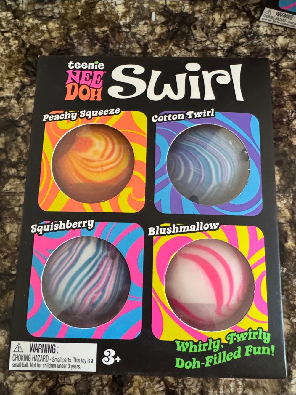 NeeDoh NIB Swirl Ball 4 Pack Blue Pink Purple Orange New Tik Tok NEW